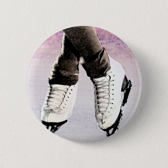 Artistic Skates 6 Cm Round Badge (Front)