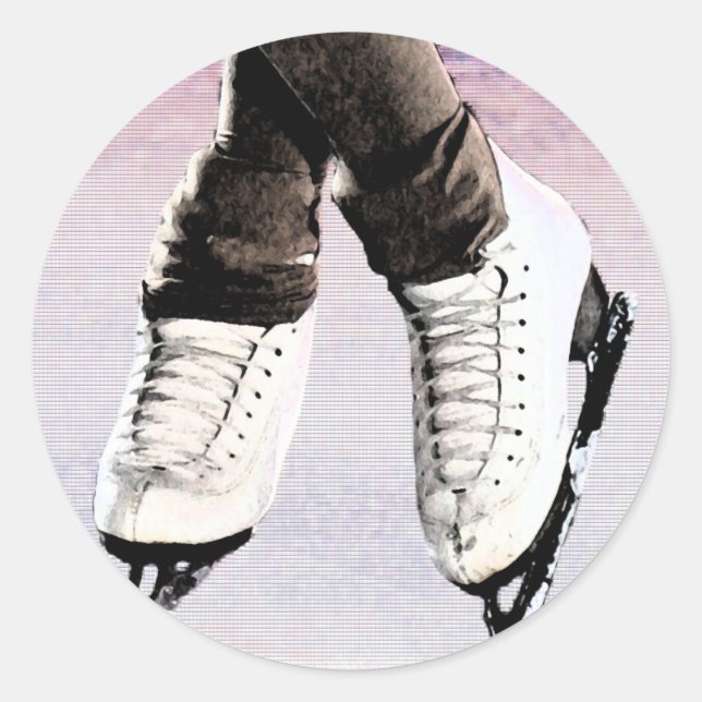 Artistic Skates Classic Round Sticker (Front)