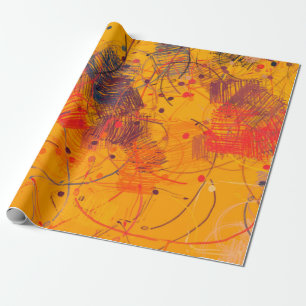 Artistic sketch material. Abstract geometric patte Wrapping Paper