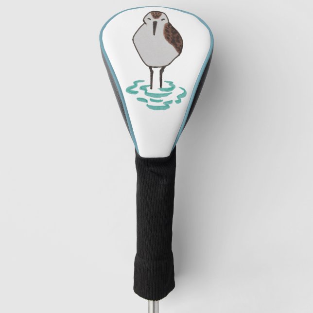 Artistic Sleeping Sandpiper Golf Head Cover (Front)