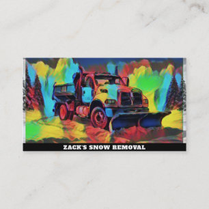 *~* Artistic Snow Removal Snow Plough Truck AP74 Business Card