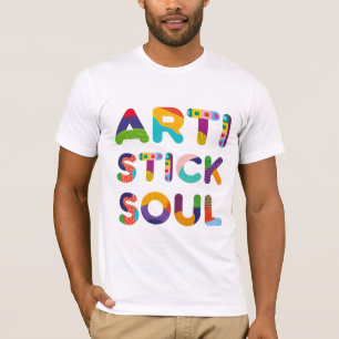 Artistic Soul colourful text T-Shirt