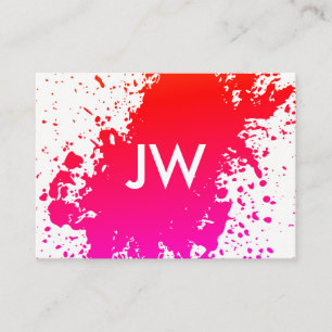 Artistic Spatter Expressive Bright Business Card