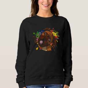 Artistic Splash Boxer Dog Breed Canine Whisperer Sweatshirt