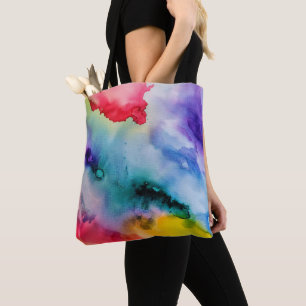 Artistic Splashes of Watercolor Tote Bag