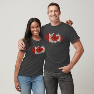 Artistic Splatter Canada Flag Graphic Tee