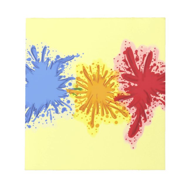 Artistic splatter notepad (Front)