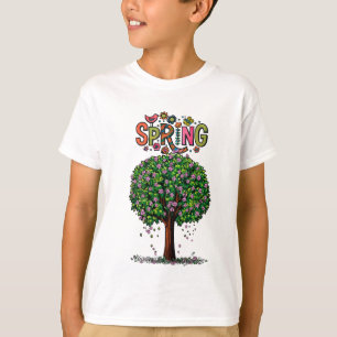 Artistic Spring Blossom Tree Graphic T-Shirt