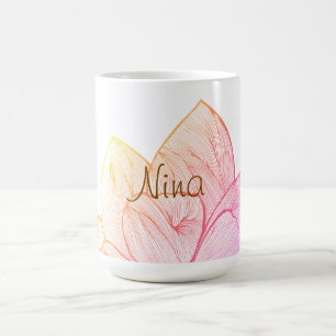 Artistic Sunset Floral Nina Coffee Mug