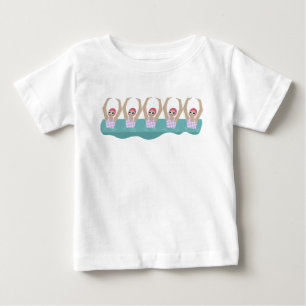 Artistic Swimmers   Artistic Swimming Illustration Baby T-Shirt