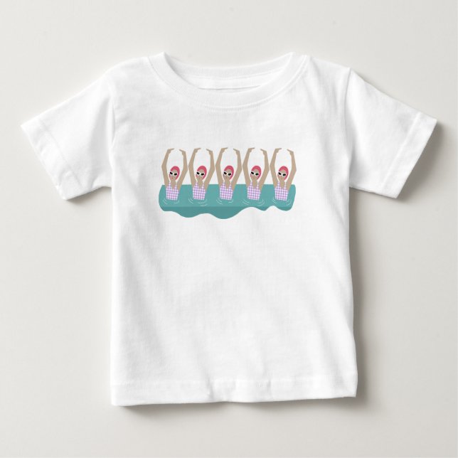 Artistic Swimmers | Artistic Swimming Illustration Baby T-Shirt (Front)