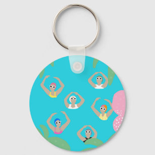 Artistic Swimmers   Artistic Swimming Illustration Key Ring