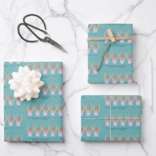Artistic Swimmers   Artistic Swimming Illustration Wrapping Paper Sheet