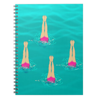 Artistic Swimmers Swimming Under Water   Notebook