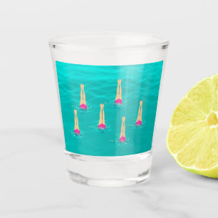 Artistic Swimmers Swimming Under Water Swim Party Shot Glass