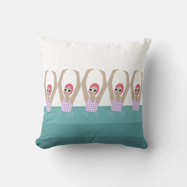 Artistic Swimmers | Synchro Swimming Design Cushion (Front)