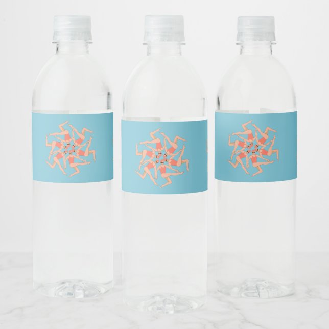 Artistic Swimmers - Synchronised Swimming   Water Bottle Label (Bottles)