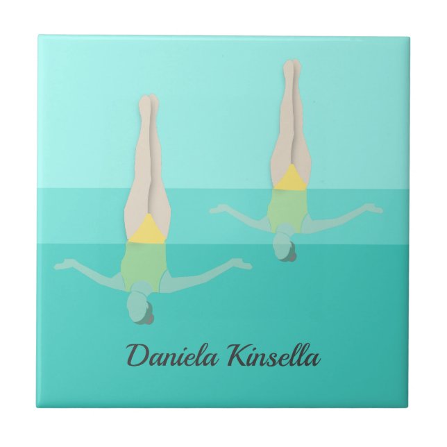 Artistic Swimming Ceramic Tile (Front)