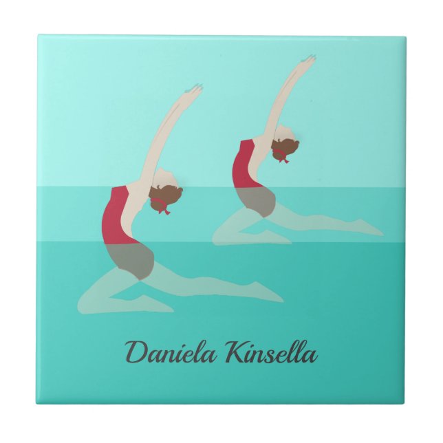 Artistic Swimming Ceramic Tile (Front)