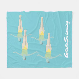 Artistic Swimming Fleece Blanket