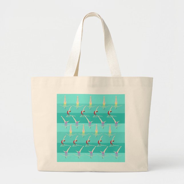 Artistic Swimming Large Tote Bag (Front)