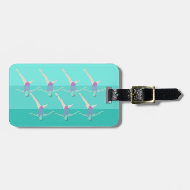Artistic Swimming Luggage Tag (Front Horizontal)