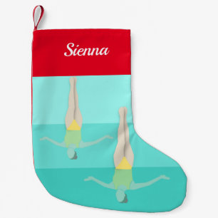 Artistic Swimming Small Christmas Stocking