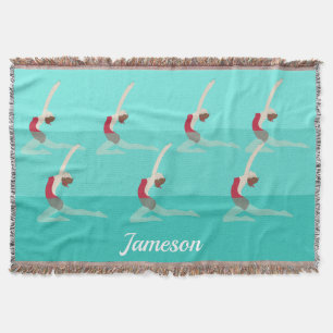 Artistic Swimming Throw Blanket