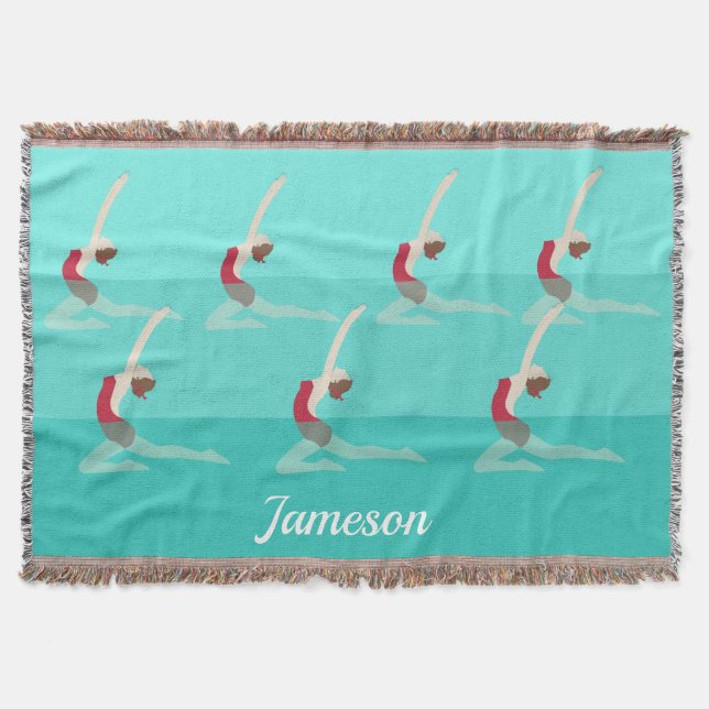 Artistic Swimming Throw Blanket (Front)