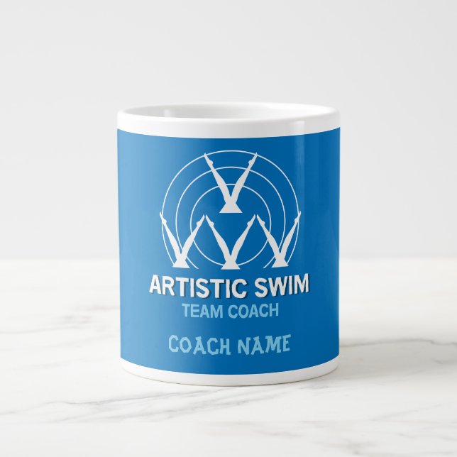 Artistic Synchronised Swimming Large Coffee Mug (Front)