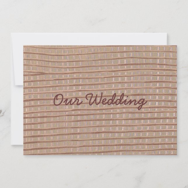 Artistic Tan Burlap Painting Wedding Invitations (Front)
