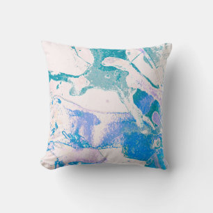 Artistic Texture. Bright Violet Border. Violet Art Cushion