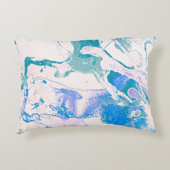 Artistic Texture. Bright Violet Border. Violet Art Decorative Cushion (Front)