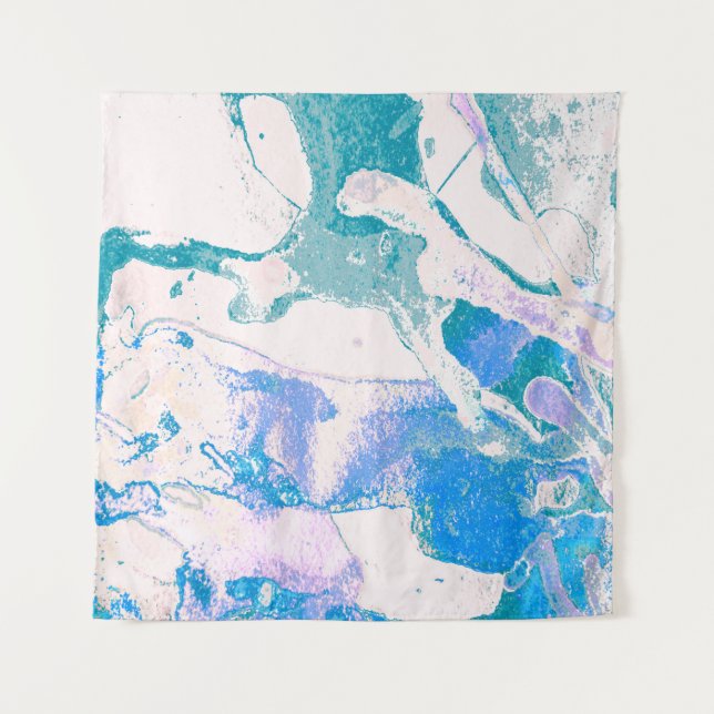Artistic Texture. Bright Violet Border. Violet Art Tapestry (Front)