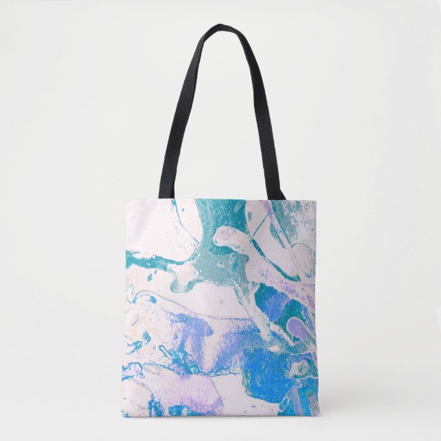 Artistic Texture. Bright Violet Border. Violet Art Tote Bag (Front)