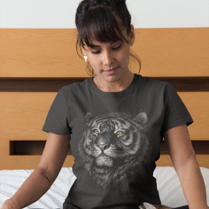 Artistic Tiger Head Graphic  T-Shirt