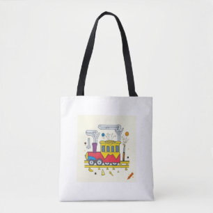 "Artistic Train Station Design Bag – A Burst of Co
