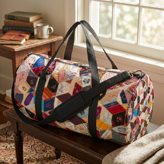 Artistic Travel Style: Vintage Patchwork Quilt Duffle Bag