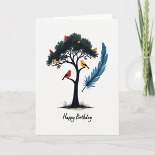 Artistic Tree Birthday Card
