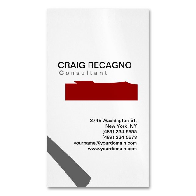 Artistic Trendy Cute Black White Business Card (Front Vertical)