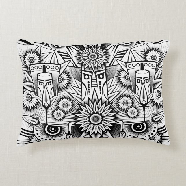 Artistic Tribal Design Decorative Cushion (Front)
