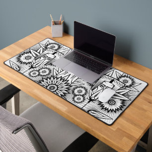 Artistic Tribal Design Desk Mat