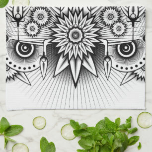 Artistic Tribal Design Tea Towel