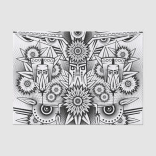 Artistic Tribal Design Tissue Paper