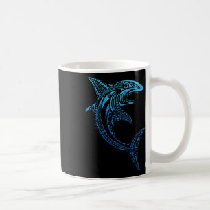 Artistic Tribal Shark Polynesian Tattoo Hawaiian V Coffee Mug