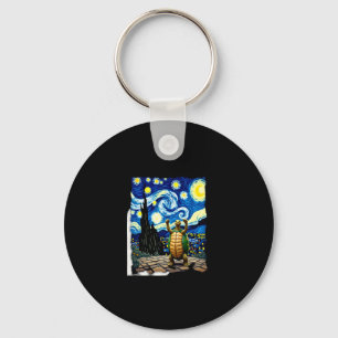 Artistic Turtle Shirt  Starry Night Turtle (1) Key Ring