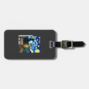 Artistic Turtle Shirt Starry Night Turtle (1) Luggage Tag