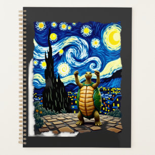 Artistic Turtle Shirt Starry Night Turtle (1) Planner