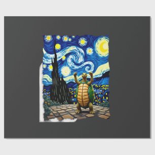 Artistic Turtle Shirt Starry Night Turtle (1) Wrapping Paper