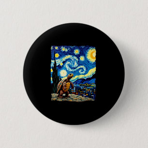 Artistic Turtle Shirt  Starry Night Turtle (2) 6 Cm Round Badge